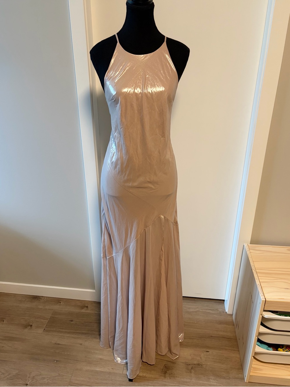 Evening Gown/Prom Dress in Shimmering Rose Gold